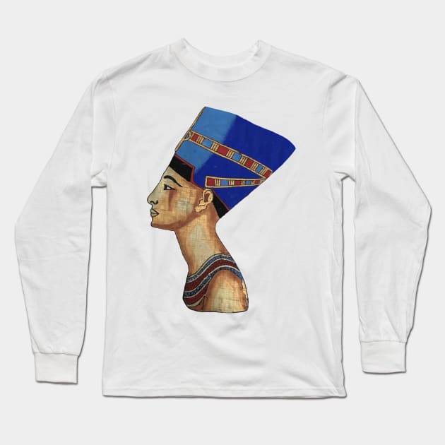 queen of egypt nefertiti Long Sleeve T-Shirt by ArtKsenia